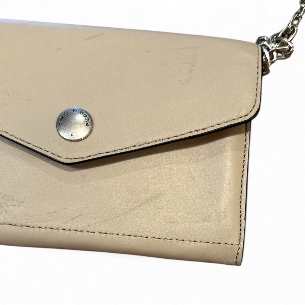 Rag & Bone Atlas Convertible Crossbody Leather Light Khaki Orange Interior - Picture 13 of 13